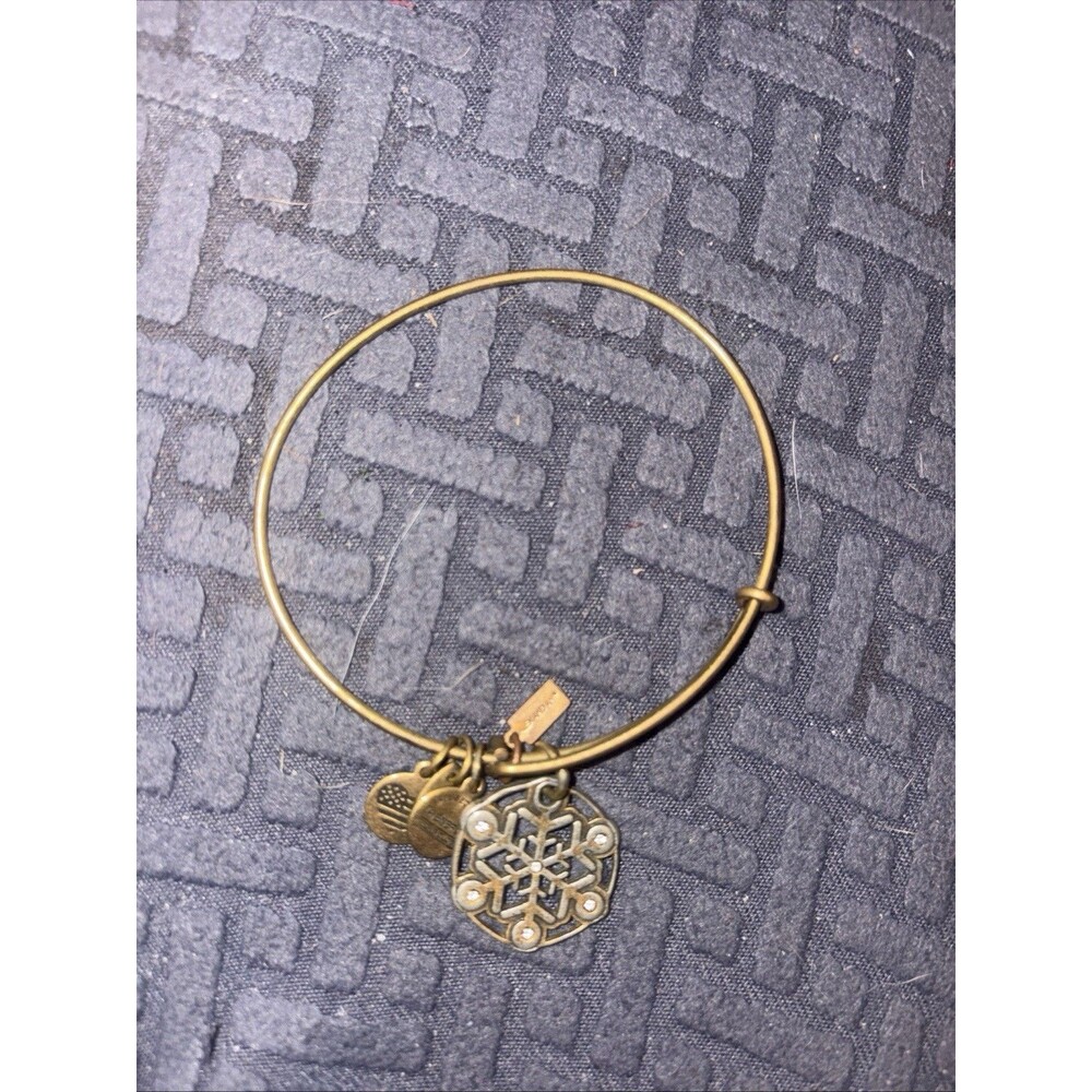 Alex and Ani 2016 Compass Bangle Bracelet Gold Tone